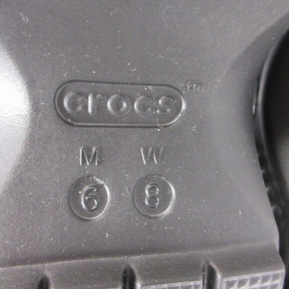 CROCS Stomp Metallic Penny‎ Loafer Womens 8 Black Silver Platform Clog Shoes NEW - Picture 8 of 11